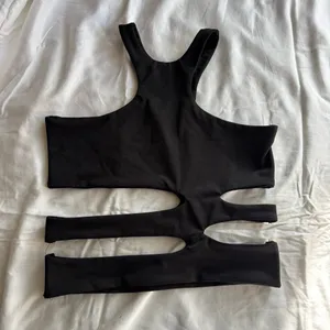 Edikted Black Maddy Cut-out Tank Top thumbnail 2