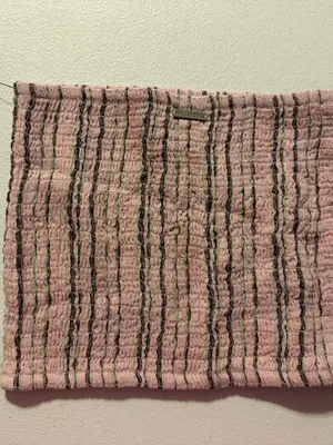 NEW Billabong Pink Striped Smocked Tube Top Bandeau Stretchy XS Festival thumbnail 5