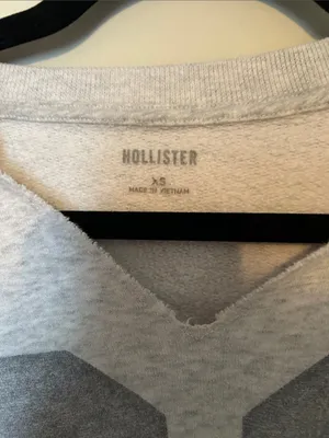 Hollister Light Gray Crewneck Sweatshirt with '89 Graphic thumbnail 2