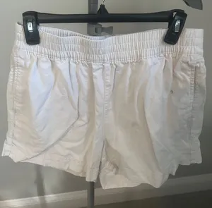 Old Navy White Linen blend Elastic-Waist Shorts thumbnail 1