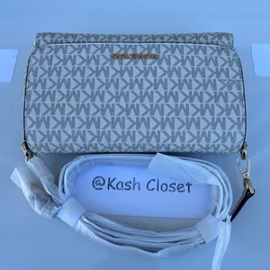 Michael Kors Powder Blush Multi Clutch Crossbody Convertible Purse thumbnail 4