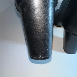 Aldo Dominica Black Leather Block Heel Ankle Booties with Tassel Zipper Size 8 thumbnail 7