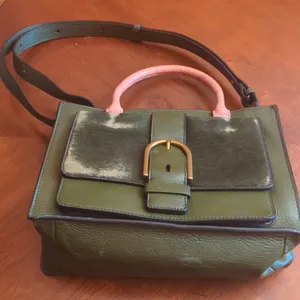 FossilWomen's Green Allie Leather Satchel Purse Handbag thumbnail 5