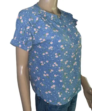Zink London floral ruffle trim blouse thumbnail 7
