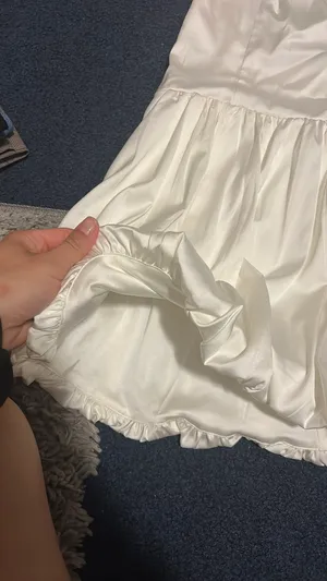 NWT Abercrombie Satin White Dress thumbnail 5