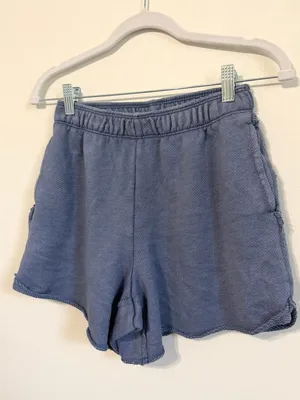 Aerie Blue Sweat Shorts Size XS Comfy Cozy Lounge Oversized thumbnail 4