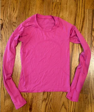 Sonic Pink Long Lululemon waist length longsleeve thumbnail 3