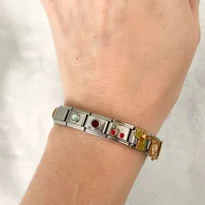 Italian Charm Bracelet January Birth Stone Charm thumbnail 1