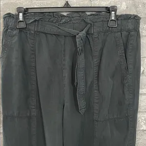 Aerie Charcoal High Waisted Tie-Waist Pants thumbnail 2