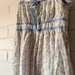 Blu Pepper Bow and Flower Stripe Midi Dress thumbnail 3