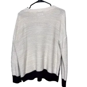 Y2K Cable Knit Sweater Colorblock Oversized Pulllover soft knit Pastel‎ sz L thumbnail 6