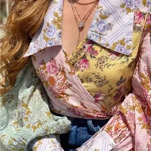 Free People Floral Patchwork Blouse thumbnail 2