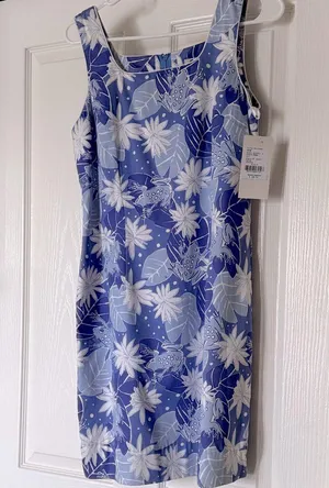 Lilly Pulitzer Dress 6 Vintage NWT Krista Lotus Blue Prince Charming Frogs thumbnail 1