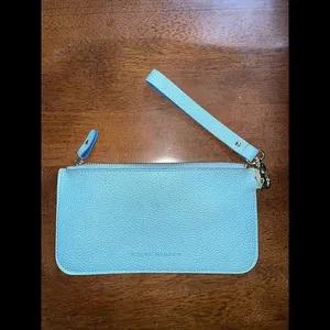 Steve Madden Faux Textured Leather Wristlet‎ Blue thumbnail 2