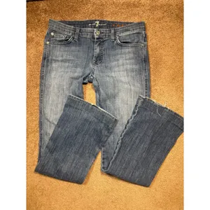 7 For All Mankind A Pocket Jeans Bootcut Flare Low Rise Y2K Denim Size 27 thumbnail 7