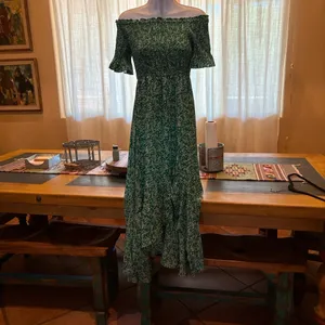 Lulu's Emerald Floral High-Low Dress thumbnail 5