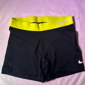 Nike Black Shorts with Neon Yellow Waistband thumbnail 2