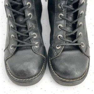 Harley-Davidson Black Leather Biker Boots Lace Up Side Zipper 84051 Heavy Duty 9 thumbnail 7