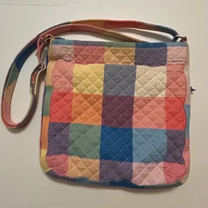 Vera Bradley crossbody Tropics Plaid purse thumbnail 2