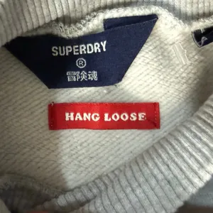 Superdry Grey Vintage Cali Stripe 70s Style Mock Neck Crew Sweatshirt Size 4 thumbnail 3