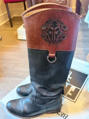 Frye Leather Boots Black Riding thumbnail 1
