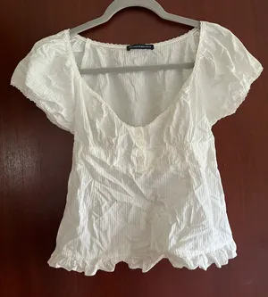 Brandy Melville White Babydoll Top thumbnail 2