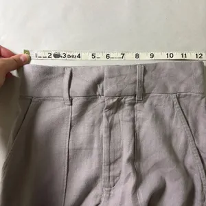 Abercrombie & Fitch Linen Blend Wide Leg Pants Taupe Mauve XS High Rise Trousers thumbnail 8