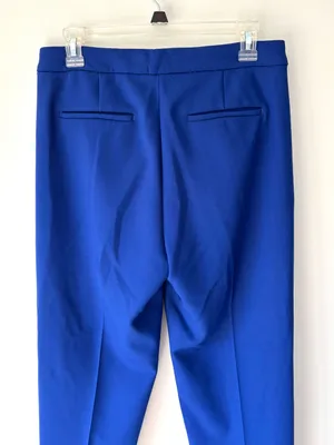 J. Crew Kate Trouser Dress Pants Royal Blue High Waist Straight Leg Business thumbnail 4