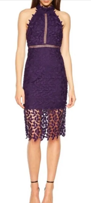 NWT Bardot Gemma lace dress purple‎ Sz 4 thumbnail 1