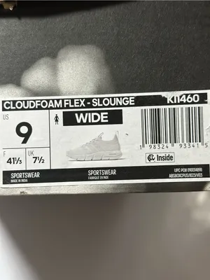 adidas Women’s White Knit Athletic Sneakers - Cloudfoam Flex thumbnail 10