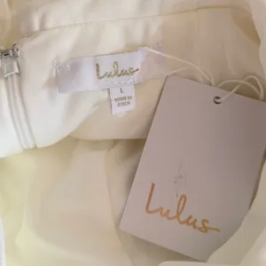 Lulus Stunning Romance White Long Sleeve Mermaid Maxi Dress size L NWT thumbnail 8
