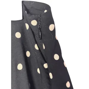 Anthropologie Ett Twa Wide Leg Pants 8 Black Polka Dot Floral Retro Boho thumbnail 3