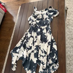Bardot Elegant Midi Dress Size 12 | Ruffle Front Wedding Guest Cocktail Dress thumbnail 7