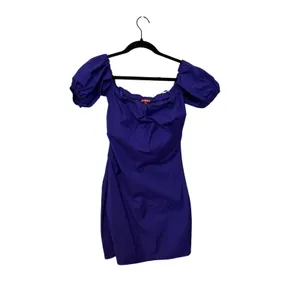 New STAUD NWOT Purple Violet Giulia Mini Dress Size Small thumbnail 2