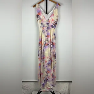 Show Me Your Mumu Watercolor Artsy Faux Wrap Sleeveless Kendall Maxi Dress‎ thumbnail 9