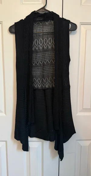 Black Crochet Knit Open thumbnail 2