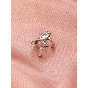 NEW Silver Tone Frog Ear Cuff Artsy Hipster Hippie Funny Modern Hip One Size thumbnail 3