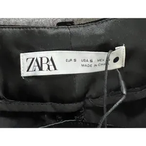 Zara Velvet Pants Womens S Black Straight Leg Luxurious Soft Trouser Retro Chic‎ thumbnail 11