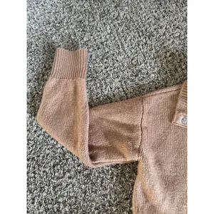 Sonoma Women's Tan Quarter Snap‎ Cropped Knit Sweater Size Small thumbnail 6