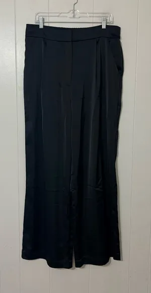 House of Harlow 1960 Satin Wide Leg Pants Black Size XL thumbnail 1