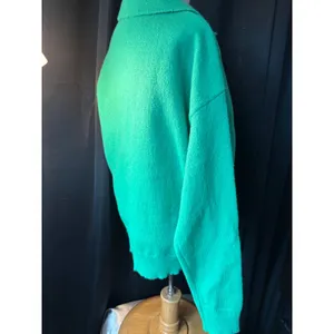 Noracora Green Button Up Cardigan Sweater Polo Collar Size S thumbnail 7