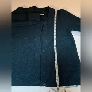 Miss Me Navy Chunky‎ Knit Cardigan Y2K size Small thumbnail 6