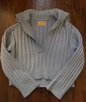 Free People Sweater V-Neck Oversized thumbnail 1