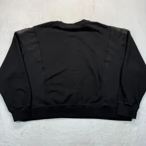 Nike Dri-FIT Sweatshirt Pullover Mesh Trim Center Swoosh Athletic Top Black‎ XXL thumbnail 7