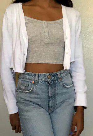 PacSun Gray Scoop Neck Top thumbnail 2