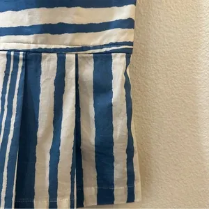 Anthropologie Tracy Reese Catamaran Striped Peplum‎ Top Size Medium Blue White thumbnail 7