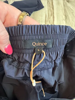 Quince Performance Tech Wide Leg Pants Navy Blue Large thumbnail 3