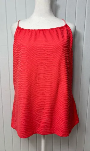 J. McLaughlin‎ Red Textured Spaghetti Strap Camisole Size XL thumbnail 1