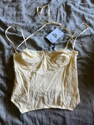 Princess Polly Luvan Lace Corset Top Yellow thumbnail 4