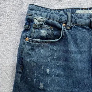 We The Free People Jeans Womens 29 Distressed Blue Denim Mid Rise Tapered Casual thumbnail 7
